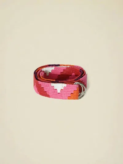 Xirena Monterey Chevron Belt In Daybright In Pink