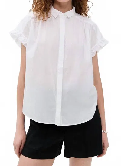 Xirena Noah Short Sleeve Button Front Shirt In White