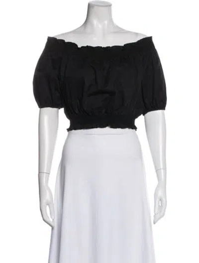 Pre-owned Xirena Off-the-shoulder Short Sleeve Top In Black