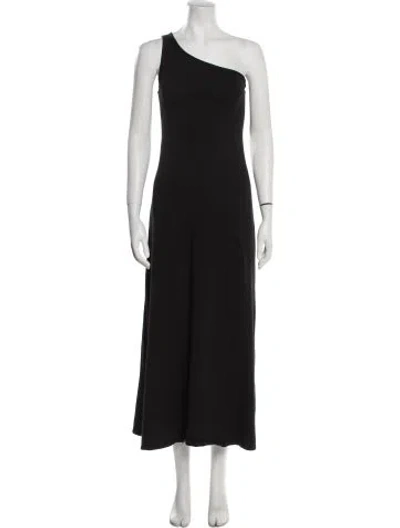 Pre-owned Xirena One-shoulder Long Dress In Black