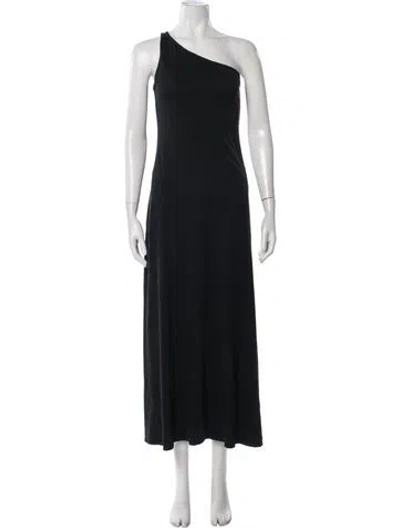 Pre-owned Xirena One-shoulder Long Dress In Black