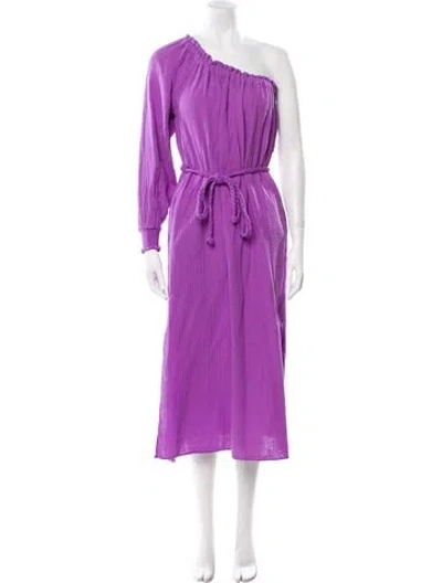 Pre-owned Xirena One-shoulder Midi Length Dress In Purple