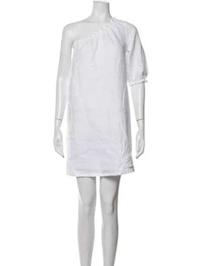 Pre-owned Xirena One-shoulder Mini Dress In White