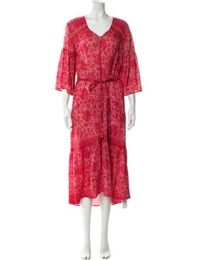 Pre-owned Xirena Paisley Print Long Dress In Multi