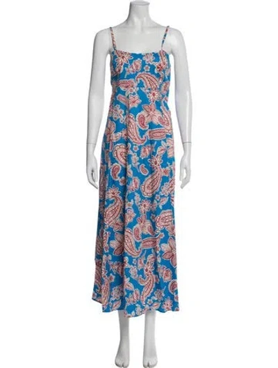 Pre-owned Xirena Paisley Print Long Dress In Multi