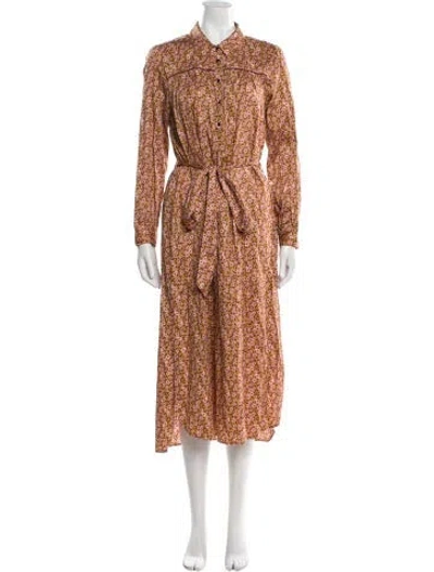 Pre-owned Xirena Paisley Print Long Dress In Neutral