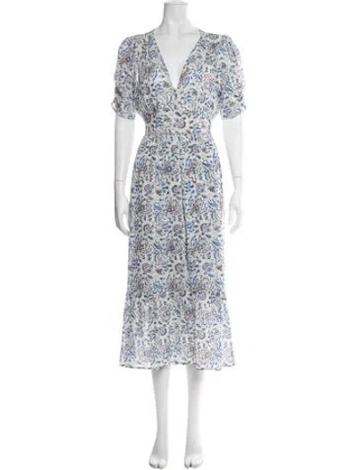 Pre-owned Xirena Paisley Print Long Dress In Neutral