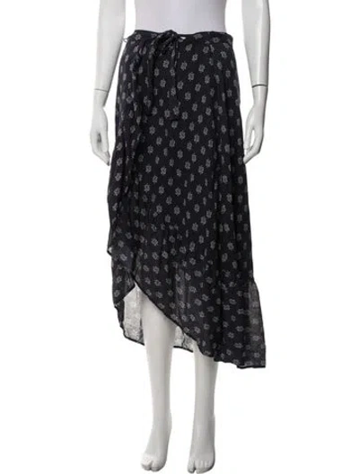 Pre-owned Xirena Paisley Print Long Skirt In Blue/purple