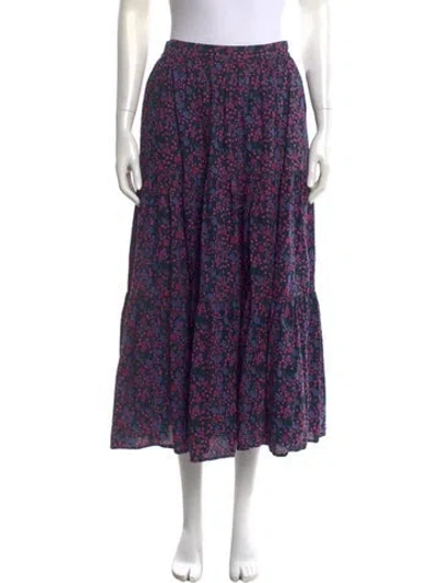 Pre-owned Xirena Paisley Print Long Skirt In Pink
