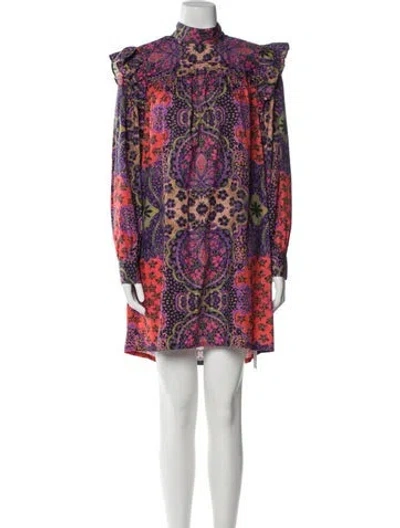 Pre-owned Xirena Paisley Print Mini Dress In Multi