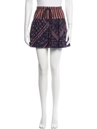 Pre-owned Xirena Paisley Print Mini Skirt In Blue