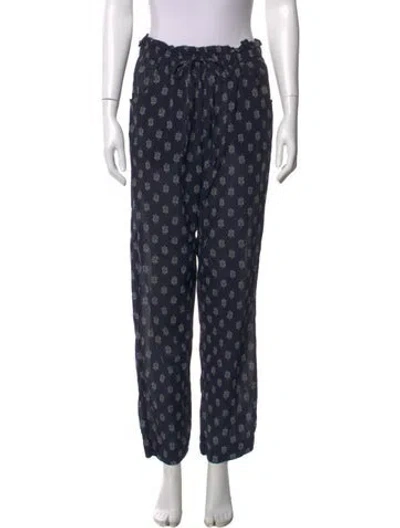 Pre-owned Xirena Paisley Print Wide Leg Pants In Blue