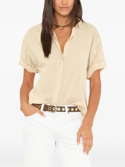 Xirena Parchment Channing Cotton Shirt In Neutral