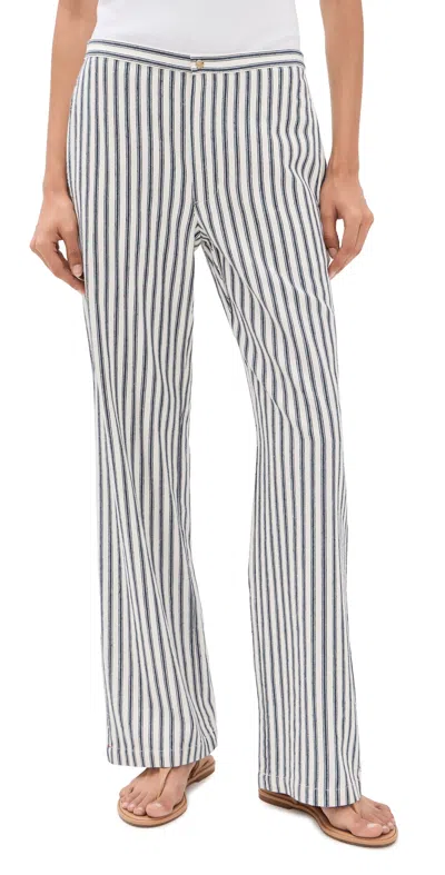 Xirena Pascale Pants Blue Slate Stripe In Gray