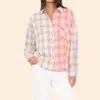 Xirena Phillipa Button Down Shirt In Mixed Patchwork In Multi
