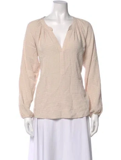Pre-owned Xirena Patterned V-neck Blouse In Neutral