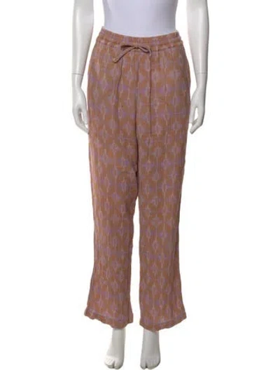 Pre-owned Xirena Patterned Wide Leg Pants In Brown