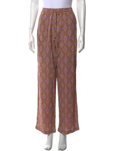 Pre-owned Xirena Patterned Wide Leg Pants In Brown