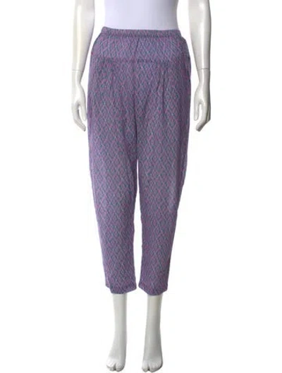 Pre-owned Xirena Patterned Wide Leg Pants In Purple