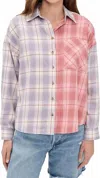 Xirena Phillipa Button Down Shirt In Mixed Patchwork In Multi