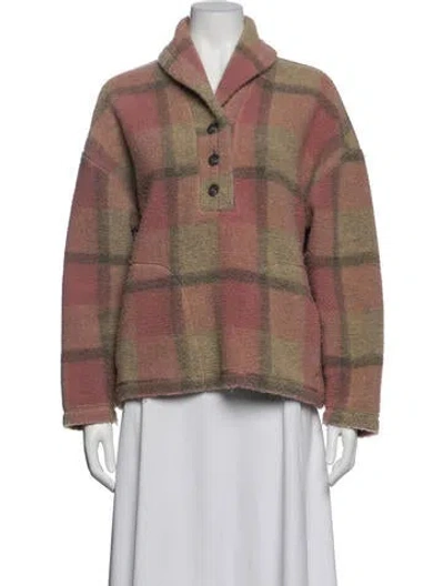 Pre-owned Xirena Plaid Print Jacket In Pink