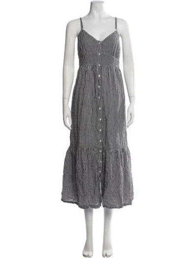 Pre-owned Xirena Plaid Print Midi Length Dress In Multicolor