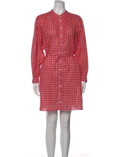 Pre-owned Xirena Plaid Print Mini Dress In Pink