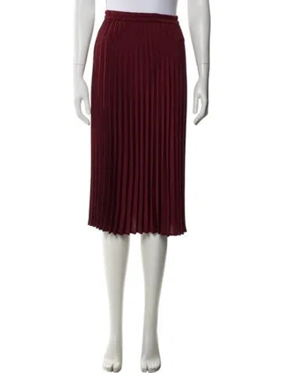 Pre-owned Xirena Pleated Accents Knee-length Skirt In Burgundy