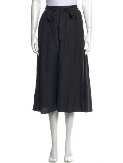 Pre-owned Xirena Pleated Accents Midi Length Skirt In Black