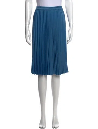 Pre-owned Xirena Pleated Accents Midi Length Skirt In Blue