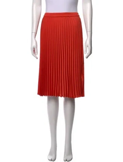 Pre-owned Xirena Pleated Accents Midi Length Skirt In Orange