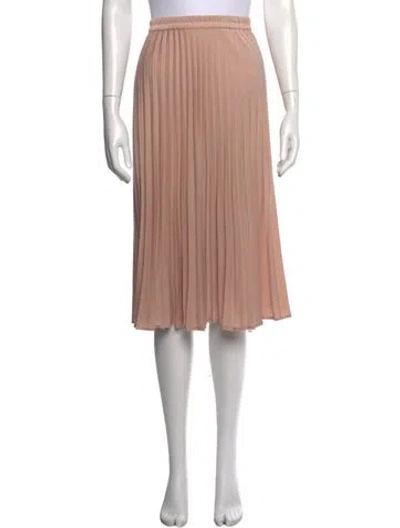 Pre-owned Xirena Pleated Accents Midi Length Skirt In Pink