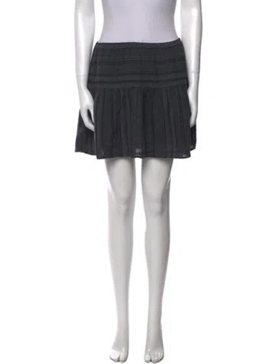 Pre-owned Xirena Pleated Accents Mini Skirt In Black