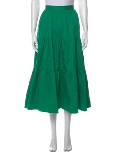 Pre-owned Xirena Pleated Accents Skirt In Green