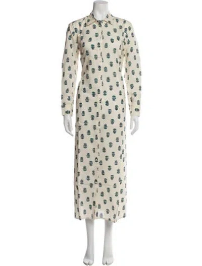 Pre-owned Xirena Polka Dot Print Long Dress W/ Tags In Neutral