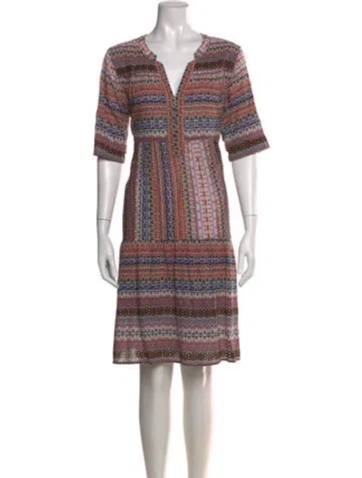 Pre-owned Xirena Printed Knee-length Dress In Pink