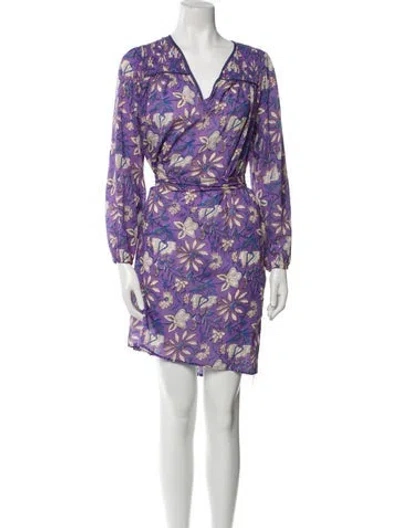 Pre-owned Xirena Printed Knee-length Dress W/ Tags In Purple