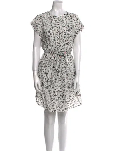 Pre-owned Xirena Printed Knee-length Dress In White