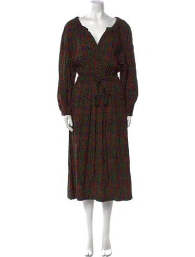 Pre-owned Xirena Printed Long Dress In Multi