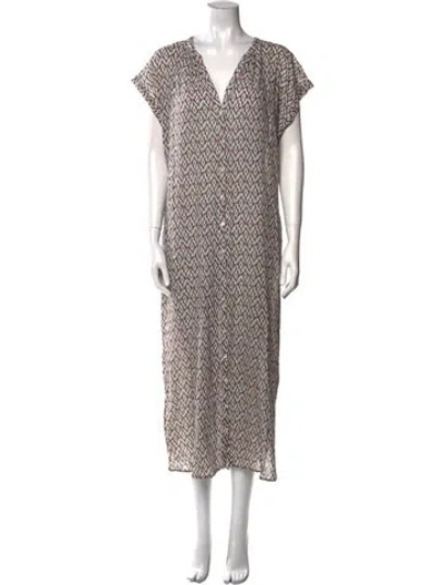 Pre-owned Xirena Printed Long Dress In Neutral