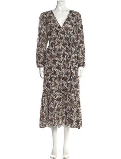 Pre-owned Xirena Printed Long Dress In Neutral