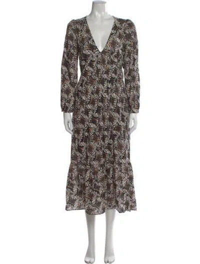 Pre-owned Xirena Printed Long Dress In Neutral