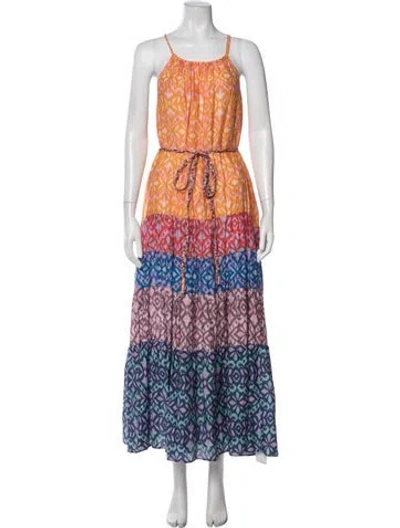 Pre-owned Xirena Printed Long Dress In Yellow