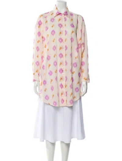 Pre-owned Xirena Printed Long Sleeve Blouse In Neutral