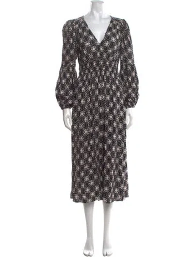 Pre-owned Xirena Printed Midi Length Dress In Black