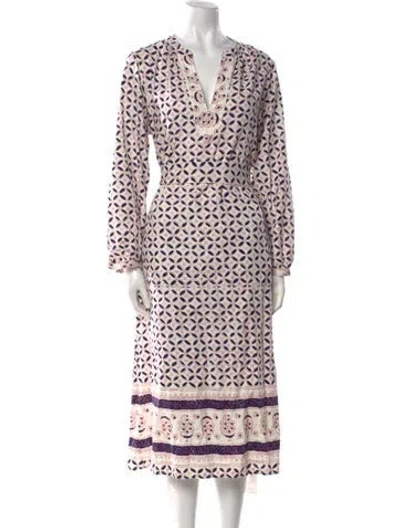 Pre-owned Xirena Printed Midi Length Dress In Multi