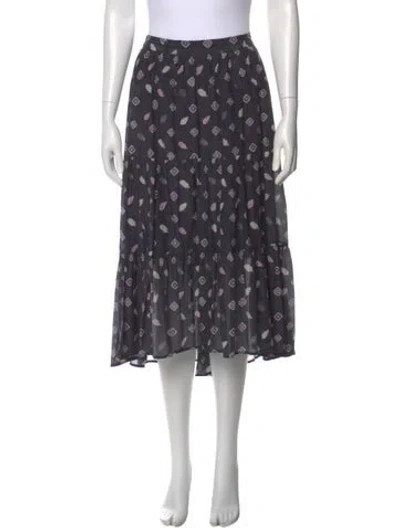 Pre-owned Xirena Printed Midi Length Skirt In Blue