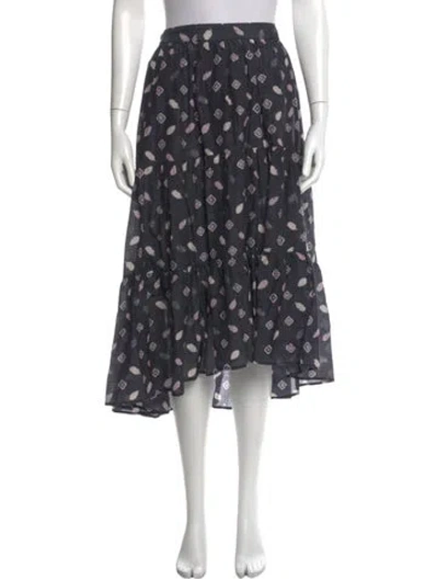 Pre-owned Xirena Printed Midi Length Skirt In Multi