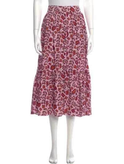 Pre-owned Xirena Printed Midi Length Skirt In Pink