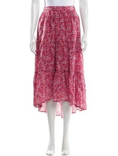 Pre-owned Xirena Printed Midi Length Skirt In Red